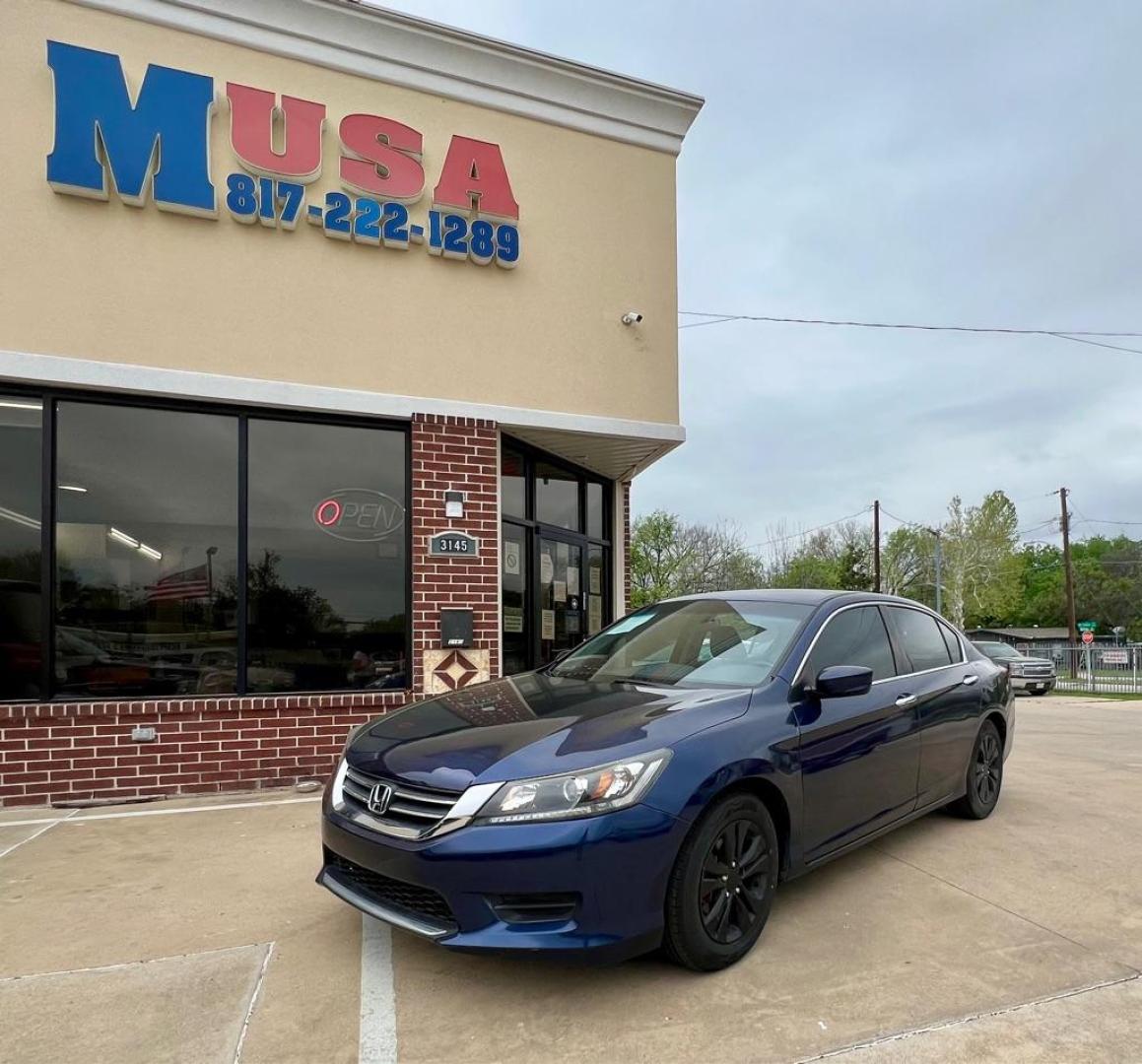 2014 Blue HONDA ACCORD LX (1HGCR2F33EA) with an 2.4L engine, Continuously Variable transmission, located at 4415 NE 28th St, Haltom City, TX, 76117, (817) 222-9334, 32.795322, -97.280937 - Photo#0